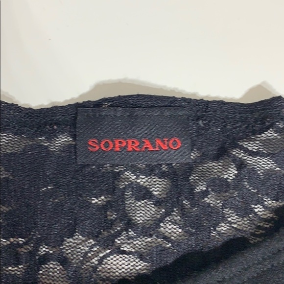 Soprano black Lace slash Cut Out Tank Top small - Picture 3 of 7